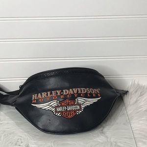 Vintage Harley Davidson Fannypack embroidery front